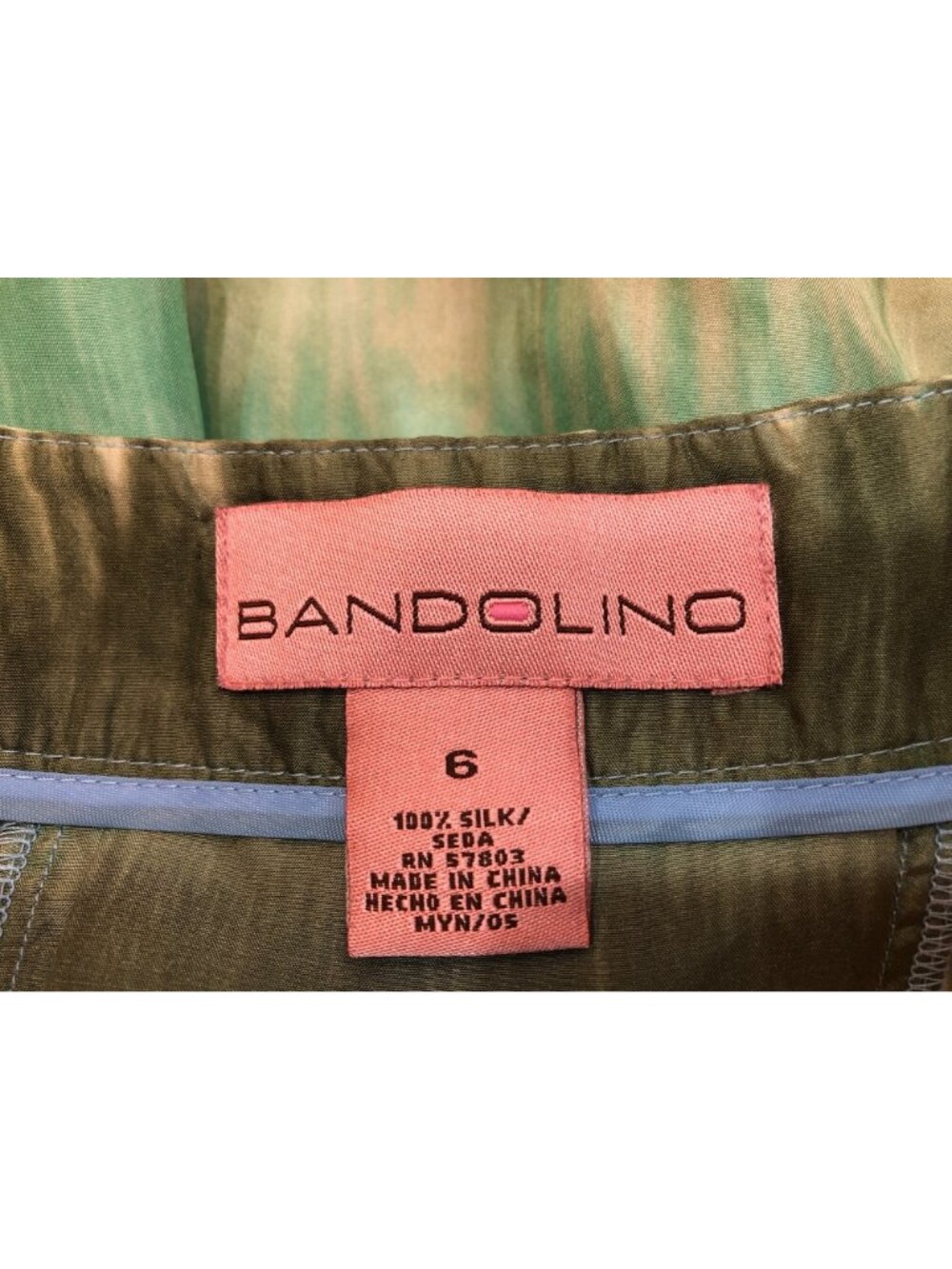 Bandolino 100% Silk Multicolor Ombre Design Skirt Size 6 Watercolor Y2K Artistic - Picture 4 of 6